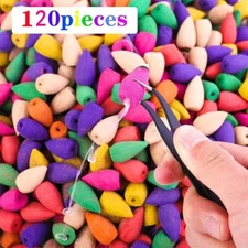 120PCS Incense Burner Cones Backflow Smoke Waterfall Censer Holder Bullet USA