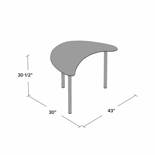New Clear Glass Top Metal Base Corner Writing Desk T1D-121 - Picture 4 of 4