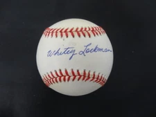 Whitey Lockman Signed Baseball Autograph Auto PSA/DNA AE11863