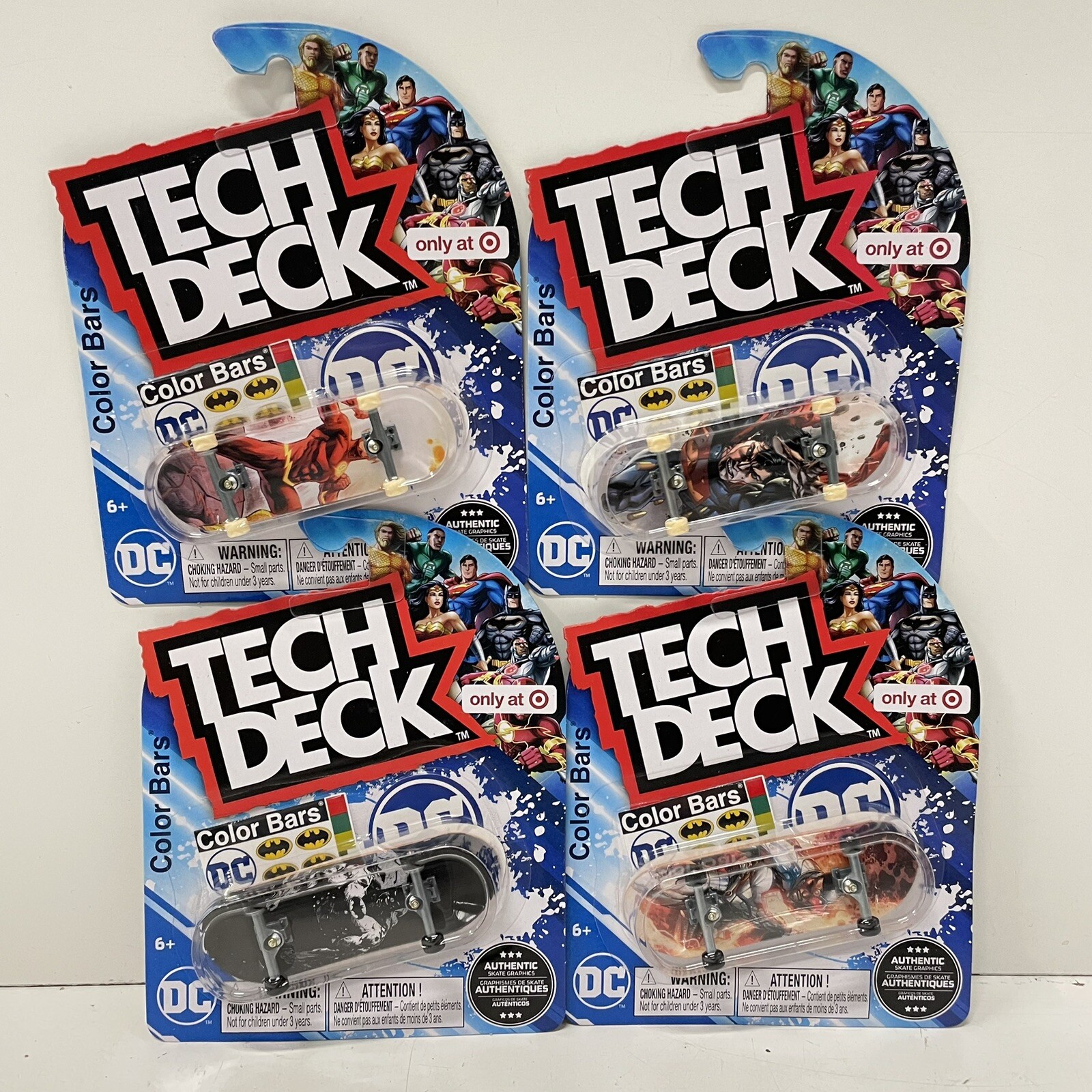 Tech Deck 2024 DC Comics Series All 4 To Collect - SUPERMAN FLASH ...