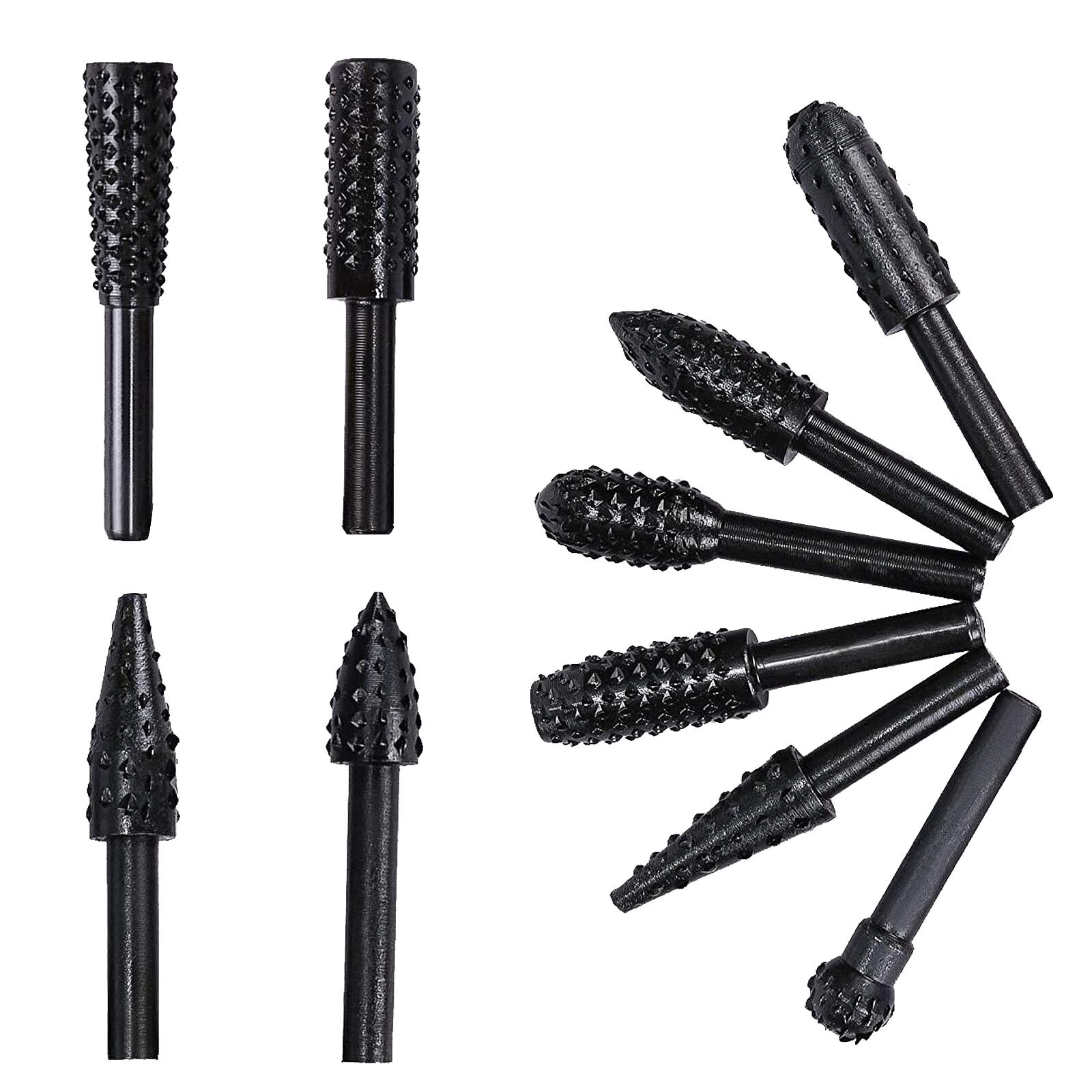 10 Teiliges 6mm Schaft Drehgrat Satz mit Hohem Kohlenstoffgehalt zum Schnitzen