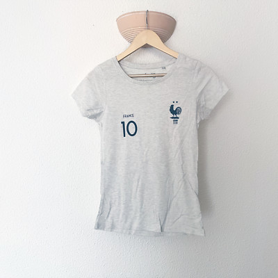 Damen T-Shirt 10 Mbappe Team de France 2 Sterne Trikot Fußball Fußball - XS