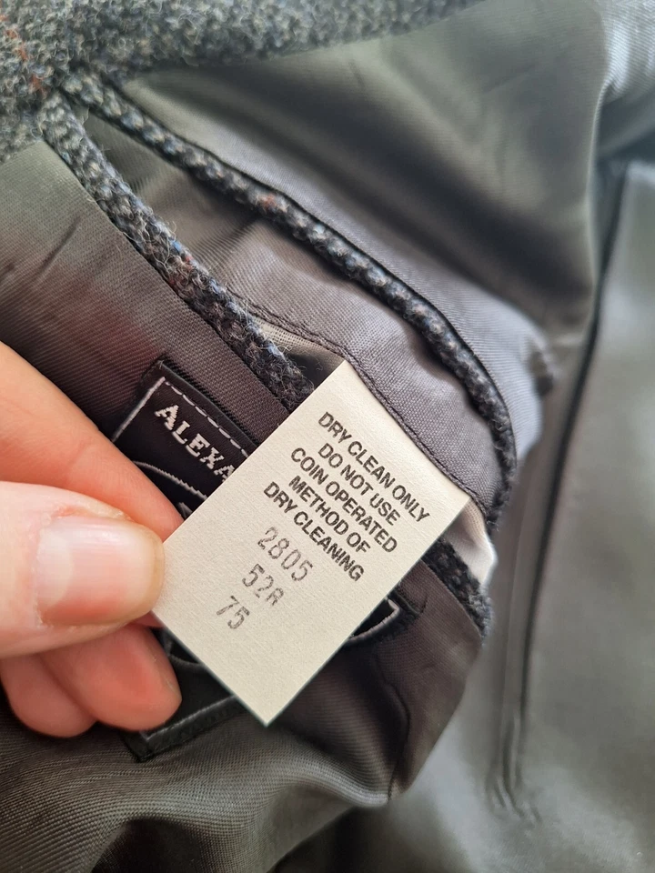 Alexander Lloyd Traje de Tweed Blazer Chaqueta Abrigo Deportivo Gris Marrón Talla 52 R Foto 4 de 4