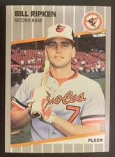 1989 Fleer - Black Box on Bat Knob #616 Billy Ripken Orioles FF Error