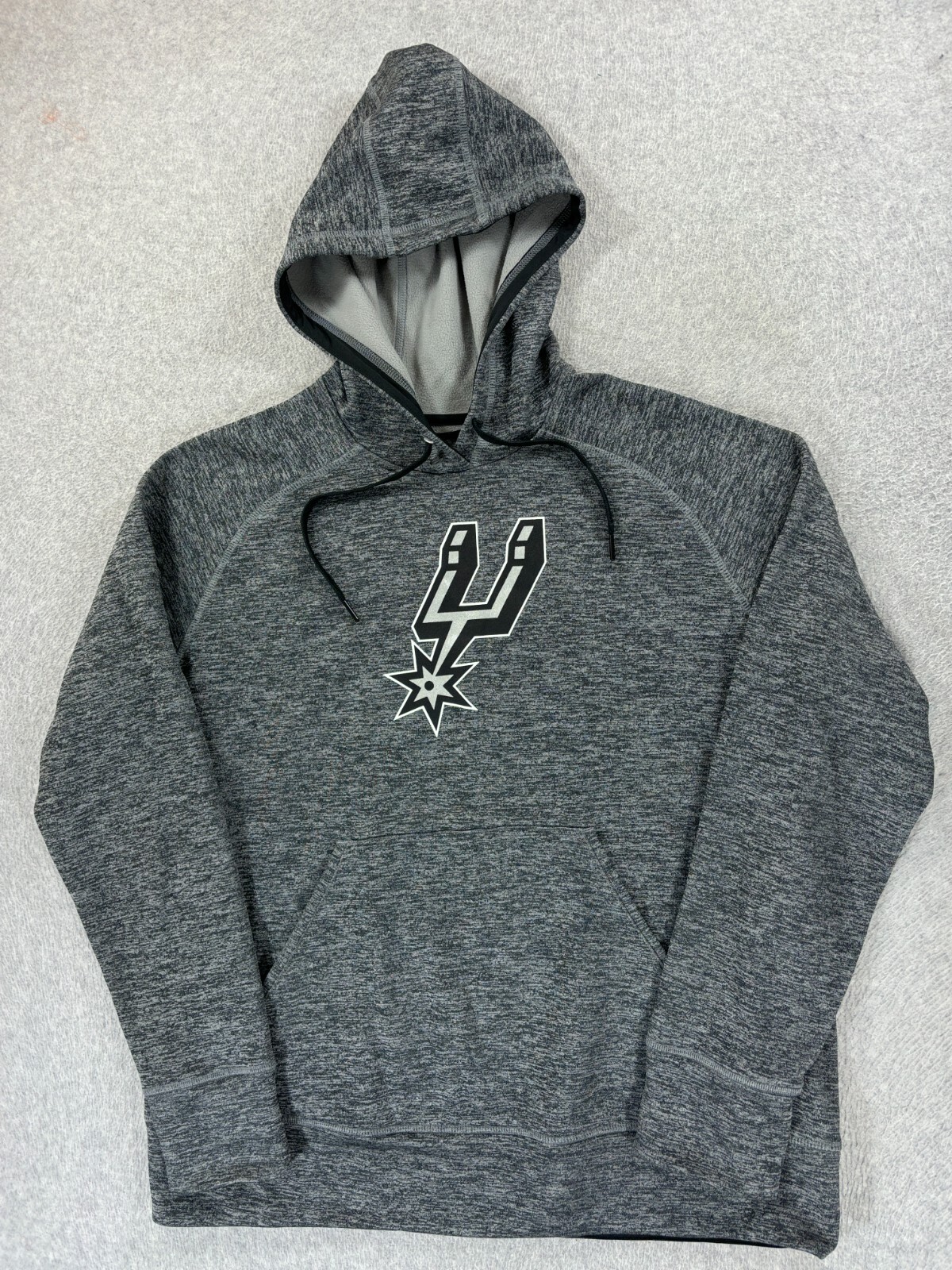 San Antonio Spurs Adidas NBA Basketball Hoodie Sweatshirt (Men's 2XL) Gray