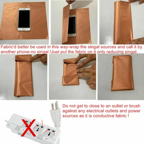 1M/2M EMF Protección Tela de Cobre Bloqueo RFID Radiación Wifi EMI EMP RF HAZLO TÚ MISMO - Imagen 5 de 5