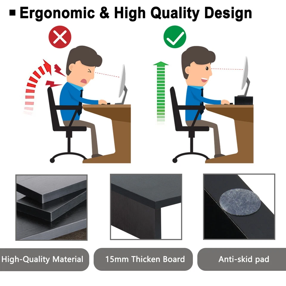 2 Pack Monitor Stand Riser-20 inch, Wood Monitor Stand for Desk Organization. - Image 4 of 4