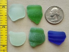 PURE BEACH SEA GLASS SURF TUMBLED SEAFOAM BLUE GREEN FOAM NECK LIP PENDANTS R1
