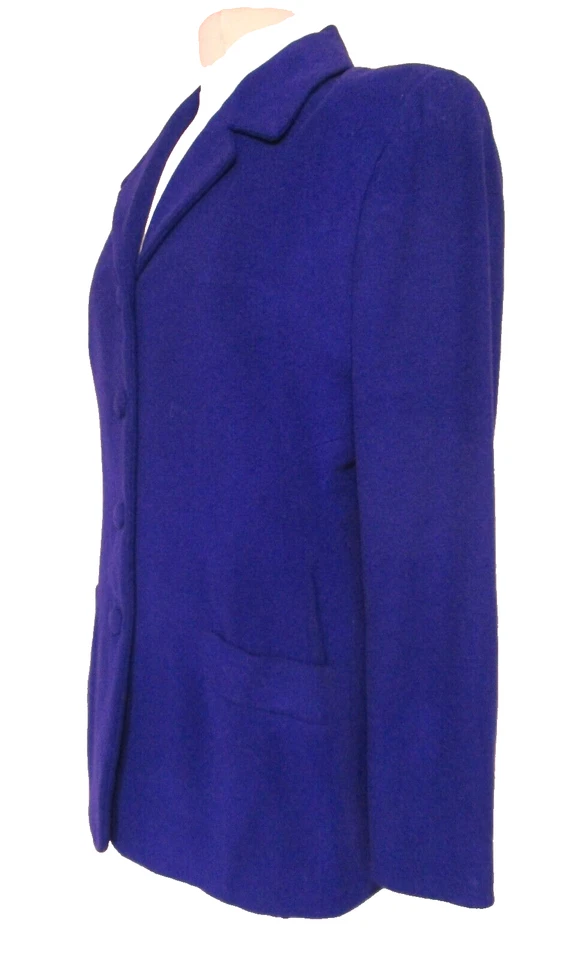 Chaqueta Blazer Vintage Donna Karan Talla 6 Mujer Púrpura Cachemira Bld Hecha en Italia Foto 2 de 4