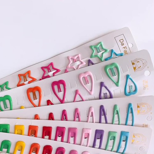 10Pcs/Pack Snap Hair Clips for Hair Clip Pins BB Hairpin Color Metal Barrettes - Picture 13 of 31