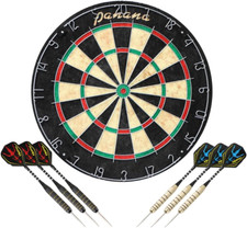 Dartbaord Steel Dart Board Dartbard Set with 6pcs - Professional Steel Tip Darts