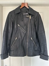 Mint Velvet Oversized Leather Jacket Black - Size 12 Worn Once Mint £329