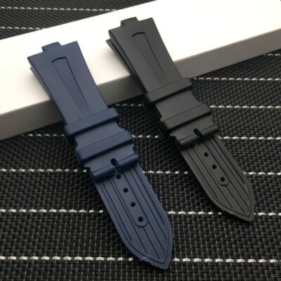 25 x 9 mm Silikon Kautschuk Uhrenarmband Uhrenarmband für Vacheron Constantin...