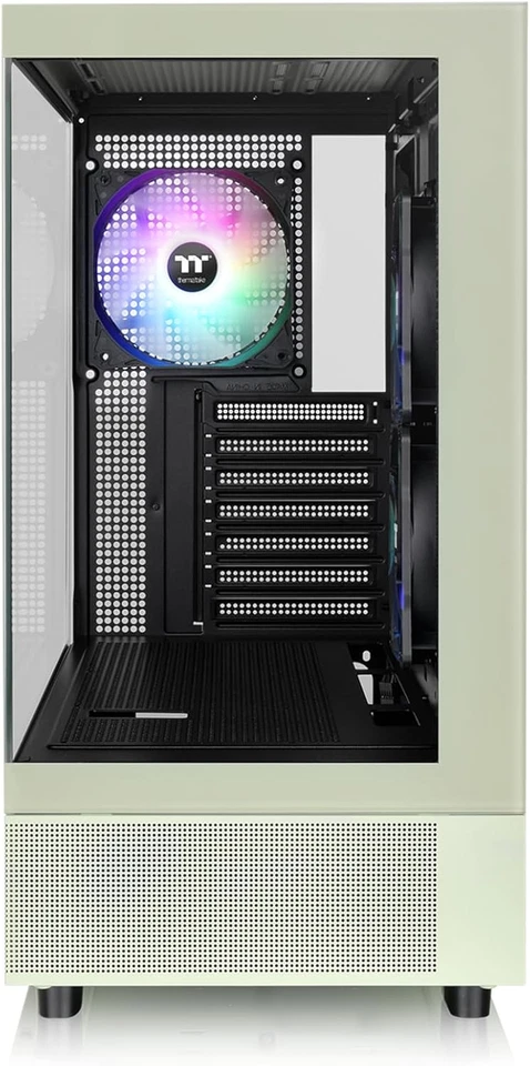 View 270 plus TG ARGB Matcha Green Mid Tower E-ATX Case; 3X120Mm ARGB Fans Inclu - Image 2 of 4