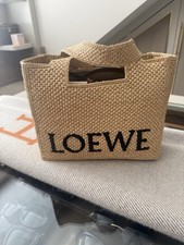 Loewe Raffia Small Font Tote