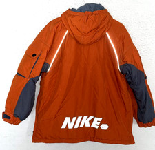 Rare Vintage Y2K Nike ACG Coat Winter Snow Jacket Orange Youth L 14/16 Hooded