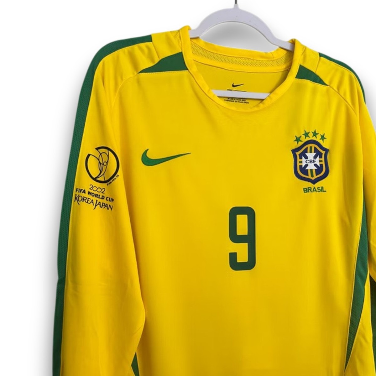 Brazil 2002 World Cup Home Long Sleeve Jersey - Ronaldo #9 | eBay