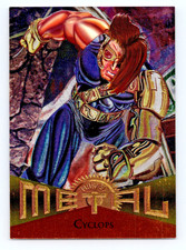1995 Fleer Marvel Metal #3 Cyclops Trading Card MCU X-Men AOP