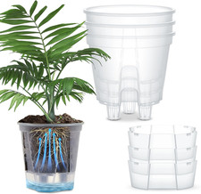 Self Watering Pots for Indoor Plants with Deep Reservoir and High Drainage Holes