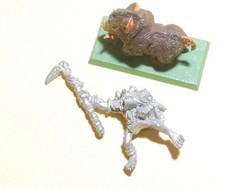 Warhammer - Orcs and Goblin - Classic Metal Shaman Mounted On Boar #B