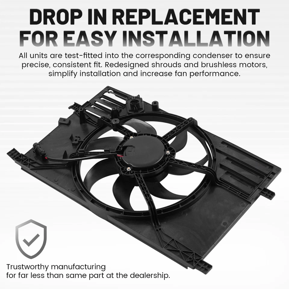 OEM Radiator Cooling Fan For 2015-2018 Ram ProMaster City Jeep Renegade 2.4L Foto 3 de 4