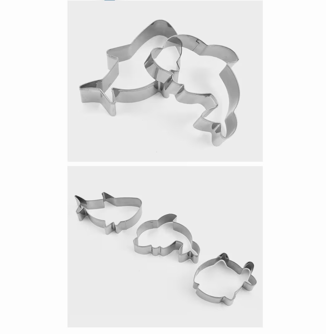 Stainless Steel Cookie Cutters, Ice Cream Means of Transportation Fruits Dinos