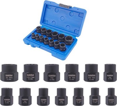 Luckyway 13-Piece Impact Bolt & & Nut Remover Set 