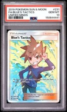 2019 Pokemon Sun & Moon Unified Minds 231 Blue's Tactics PSA 10 155920360 on eBay