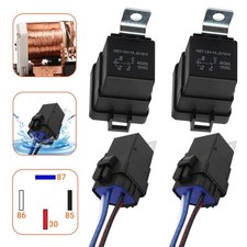2 Packs 40/30 AMP 12V DC 4-Pin Waterproof Relay and Harness Set - Heavy Duty ...