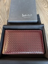 Raika Cowhide Leather 4x6 Photo 60 Album New In Box USA Crafted Brown Woven