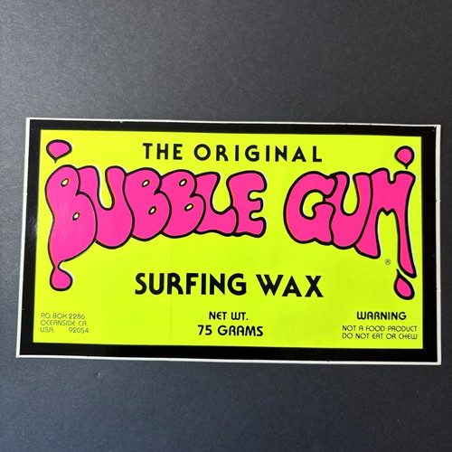 The Original Bubble Gum Surfing Wax 8in Neon *Read* VTG 80’s Surf Sticker