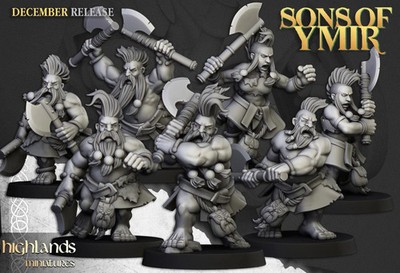 Dwarf Death Seekers Unit with Command Group 10 models Highland Miniatures