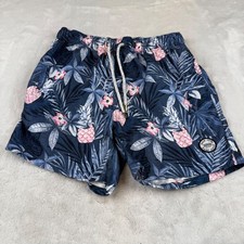 Ron Jon Surf Shop The Endless Summer Mens Swim Trunks Navy Pineapple Floral 29W