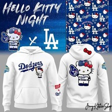 LA City Dodger x Hello Kitty White Hoodie SGA 26 April 13 x Met Limited All Size