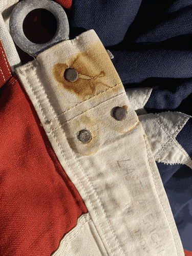 Historical 48 Star Quarter Master Depot USA Flag "Last Flag Flown in India" 40's - Picture 11 of 16