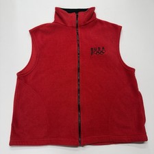 Team USA Olympic Fleece Vest Red Men  s M Made in USA Full Zip Sleeveless