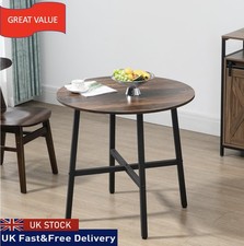 Round Kitchen Table, Dining Table for Small Spaces, Steel Leg 80cm