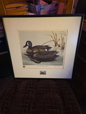 ILLINOIS 1984 DUCK STAMP PRINT  Kieffer Signed 52/600 Glass FRAMED