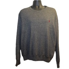 Polo Ralph Lauren Gray Crew Neck Sweater Men's XL Logo Preppy 100 Cotton