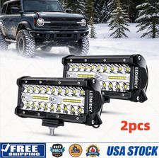 2x 7inch 30000lm Led Work Light Bar Flood Spot Pod Offroad Fog Driving Atv Truck
