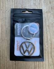 GENUINE METAL VOLKSWAGEN EMBLEM KEYRING CHROME  000087010BN -NEW