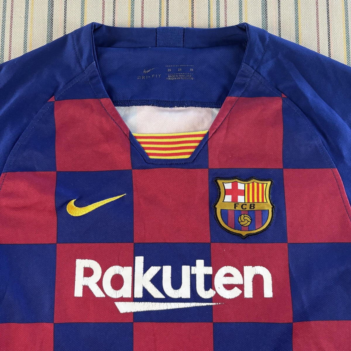 FC Barcelona Jersey Mens Small Messi 10 La Liga Soccer Nike Dri
