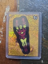2025 Topps Marvel Comic Book Heroes Iron Man Gold Mini-Diamonds Refractor /199