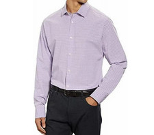 NWOT Kirkland Signature Men's L Long Sleeve Button-Down Dress Shirt Pattern