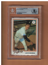JACK MORRIS AUTOGRAPHED 1978 BURGER KING ROOKIE CARD SIGNED DETROIT BECKETT AUTH
