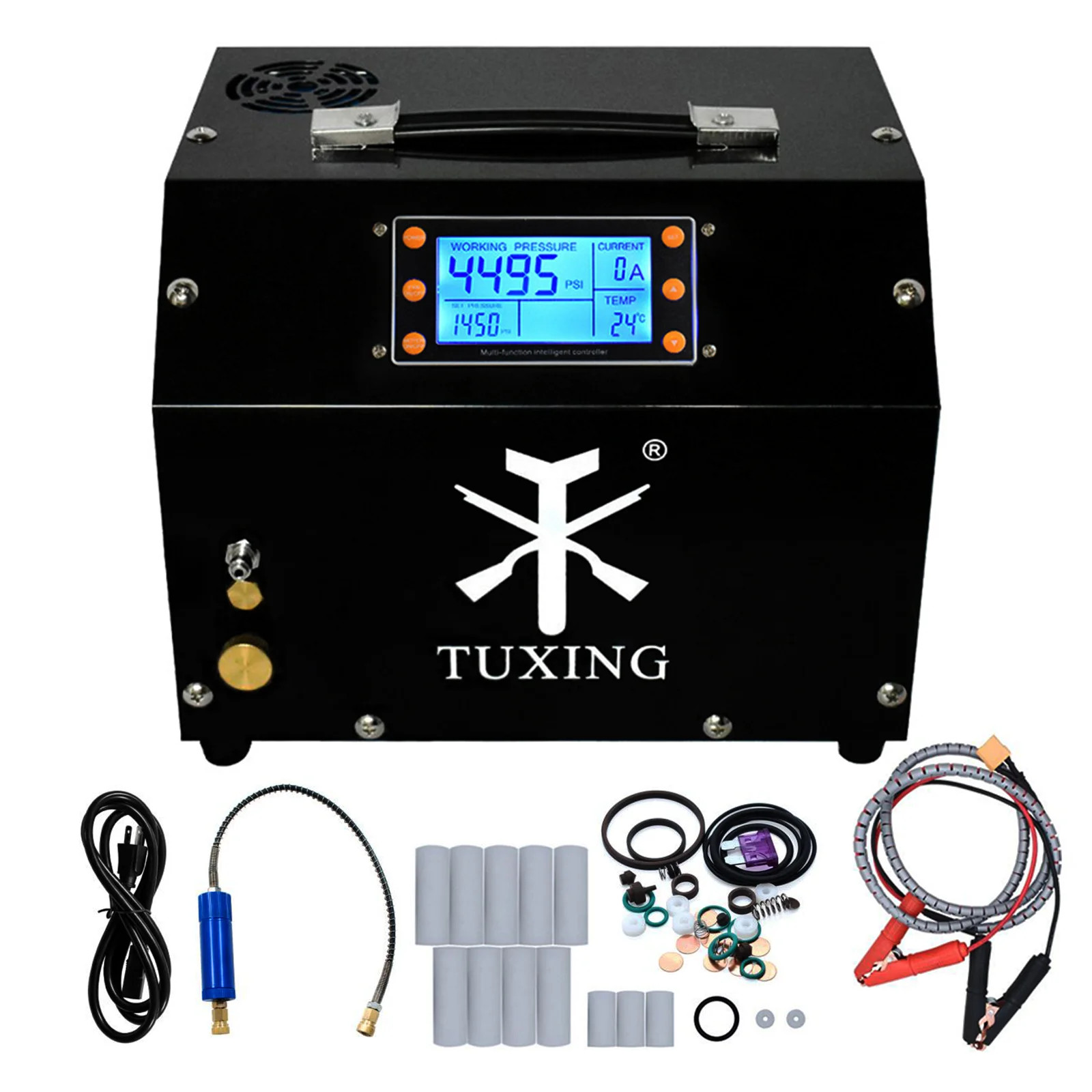 Compresseur PCP 300 bar TUXING TXET063 avec alimentation intégrée pour bouteille de plongée