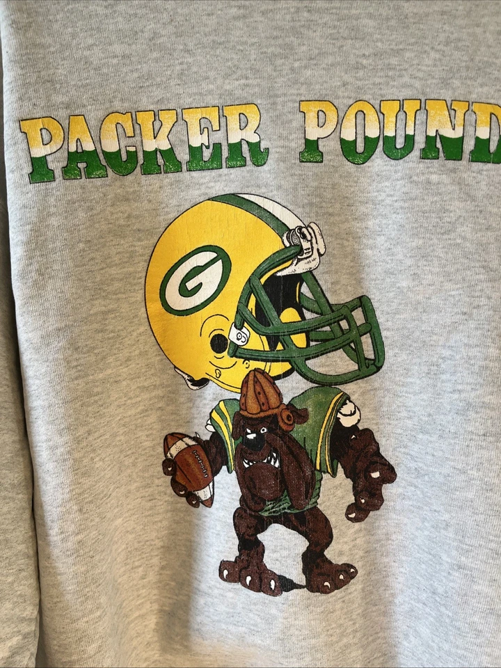 De colección, Fruit Of The Loom, cuello redondo, talla L, Green Bay Packers, Packer Pound Foto 2 de 4