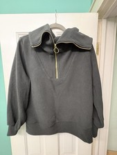 Varley Vine Women’s Small Half Zip Long Sleeve Medium Weight Pullover Black