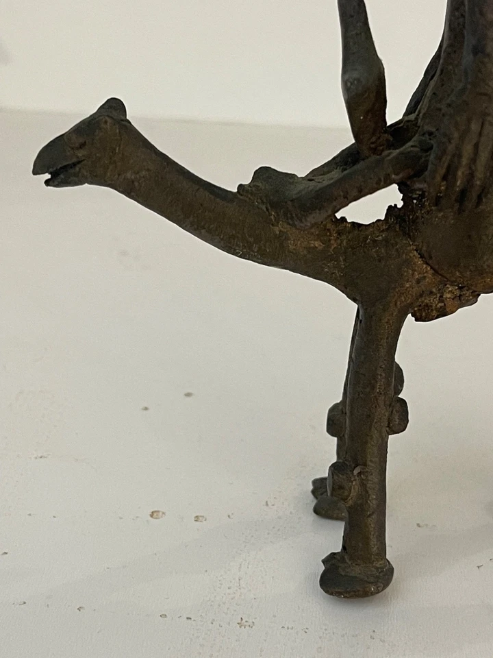 Dogon méhariste en bronze du Mali XXe Afrique Dromadaire Cavalier - Photo 4/4