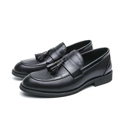 Fashion British Style Men's Dress Shoes Leather Business Loafers Casual Sneakers